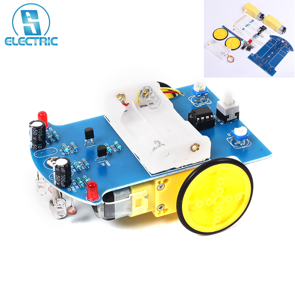 Diy Electronics Kits For Kids - Intelligent Tracking Smart Car Suite DIY