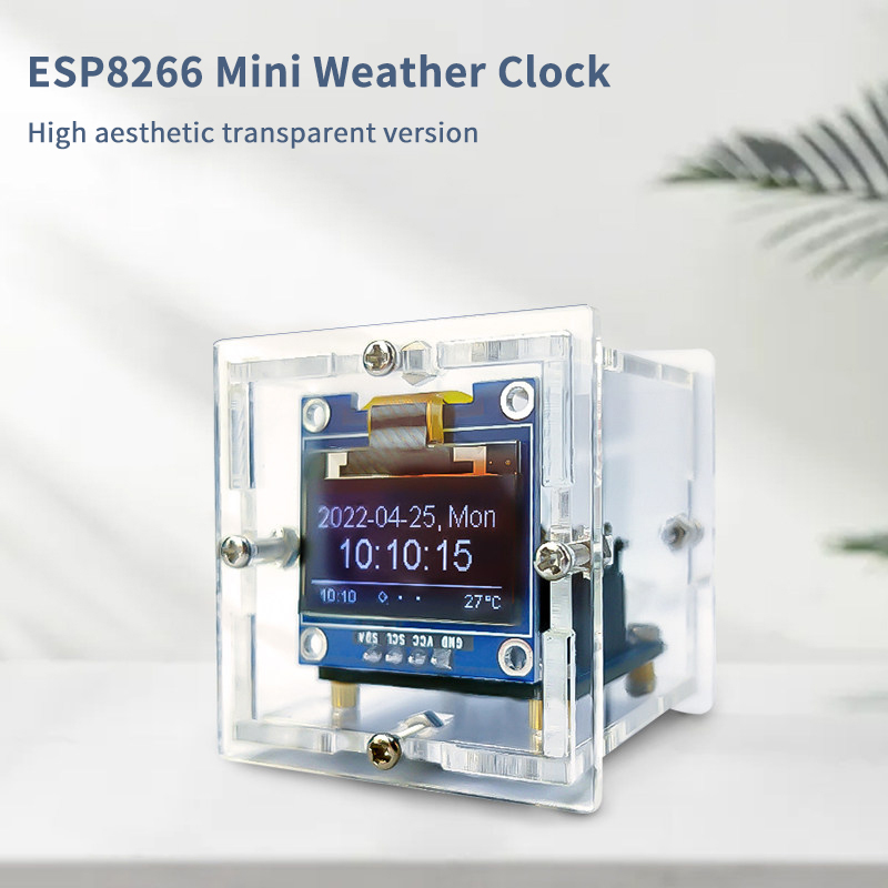 ESP8266 Mini Weather Clock Kit - Diy Electronics Project Kit recensie en prijs