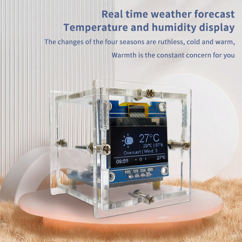 ESP8266 Mini Weather Clock Kit - Diy Electronics Project Kit recensie en prijs