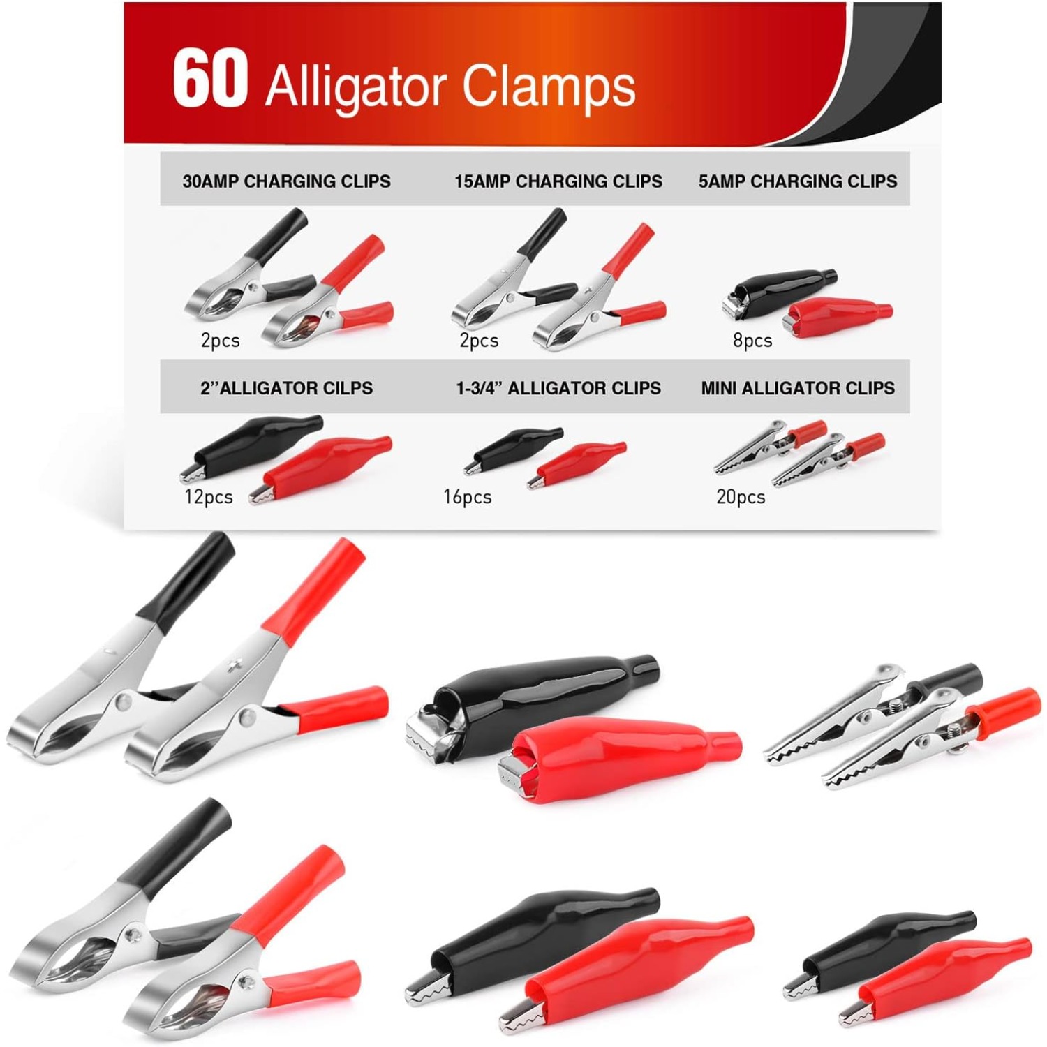 Nilight 60PCS Alligator Clip A - Diy Electronics Project Kit recensie en prijs