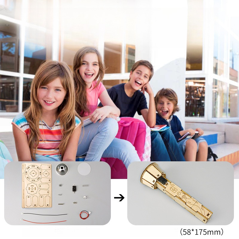 DIY Wooden Flashlight Kit Educ - Diy Electronics Projects For Kids recensie en prijs