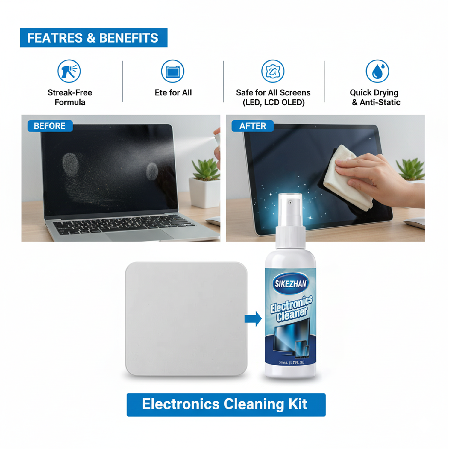 Screen Cleaner Spray & Microfi - Oled Display Module recensie en prijs