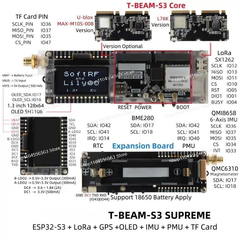 Meshtastic T-Beam ESP32-S3 Dev - Oled Display Module recensie en prijs