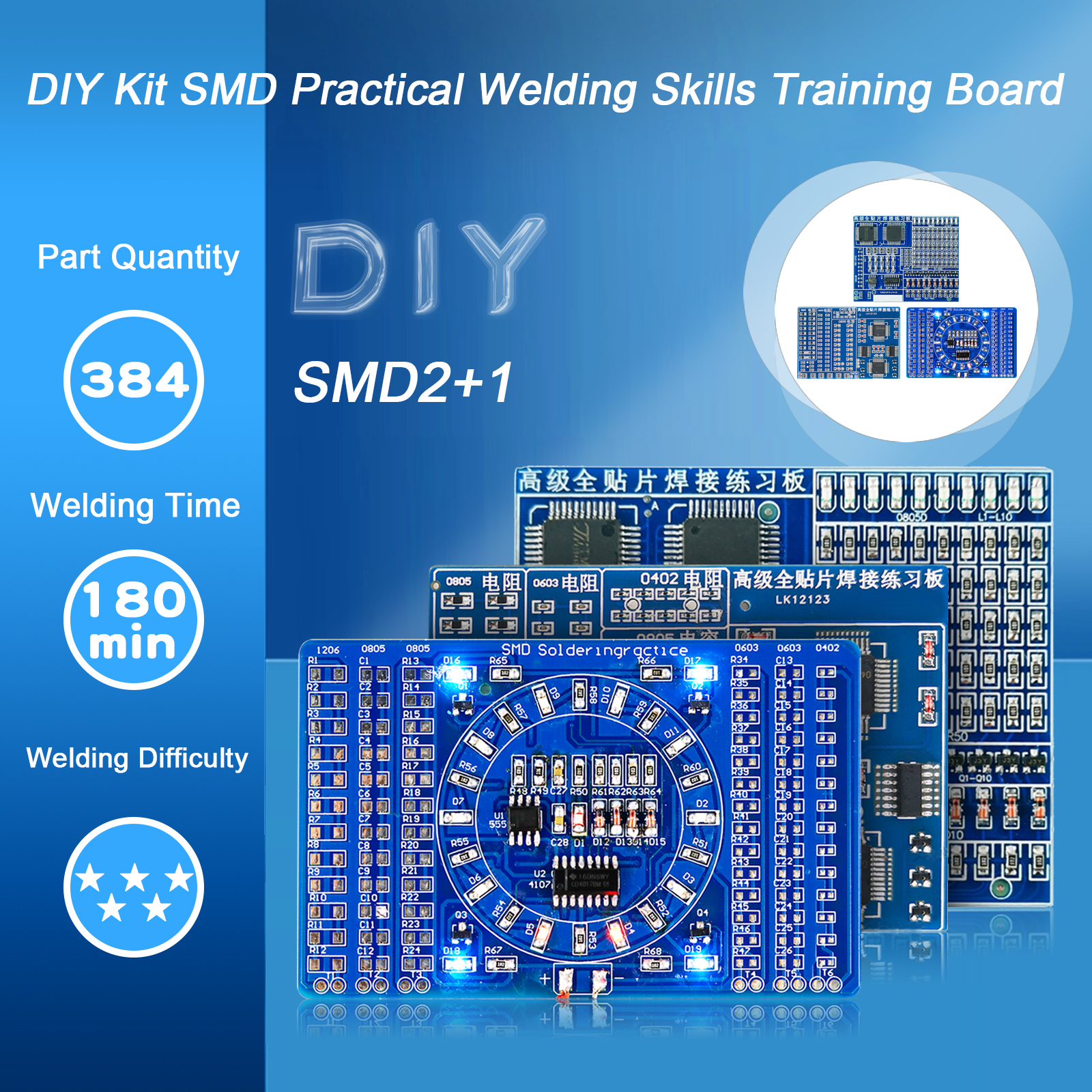 Soldering Practice Three-Piece - Diy Electronics Project Kit recensie en prijs