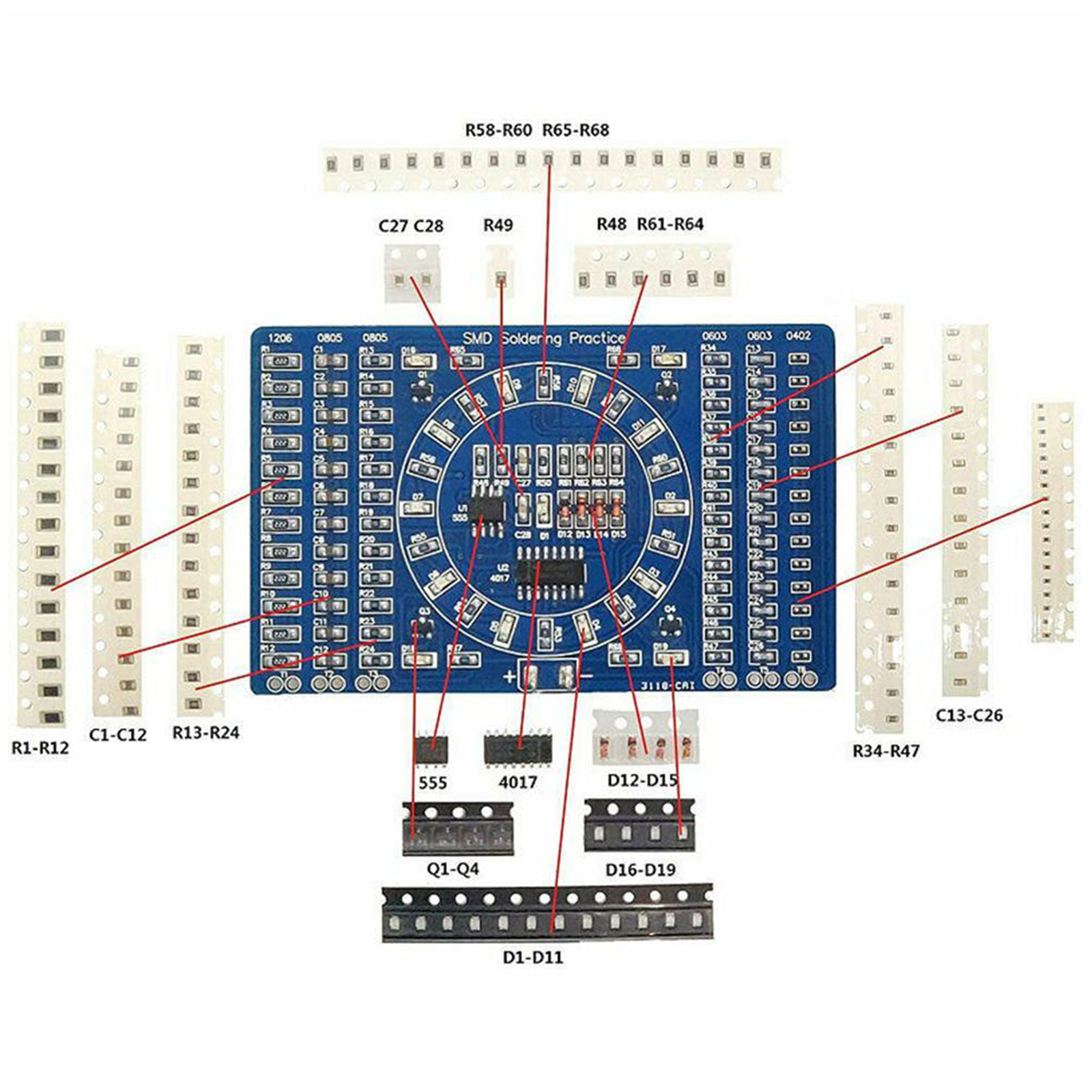 Soldering Practice Three-Piece - Diy Electronics Project Kit recensie en prijs