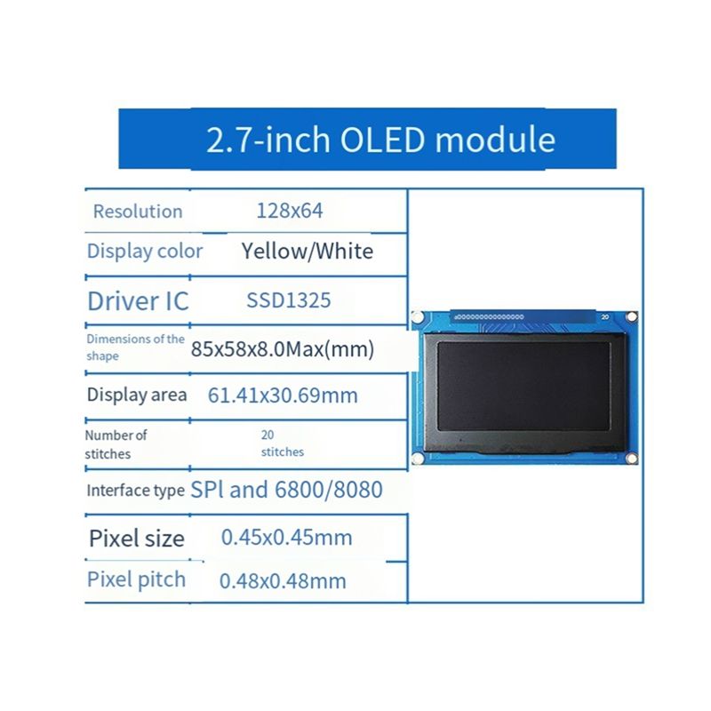 BNVN-SPI Serial 2.7-Inch OLED  - Oled Display Module recensie en prijs