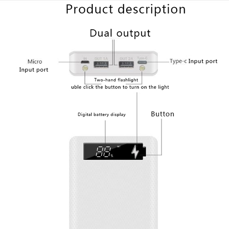 5x18650 Powerbank Portable Pov - Diy Electronics Case recensie en prijs